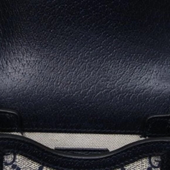 Gucci GG Supreme Horsebit Pochette Shoulder Bag - Navy blue/Beige - Picture 12 of 16